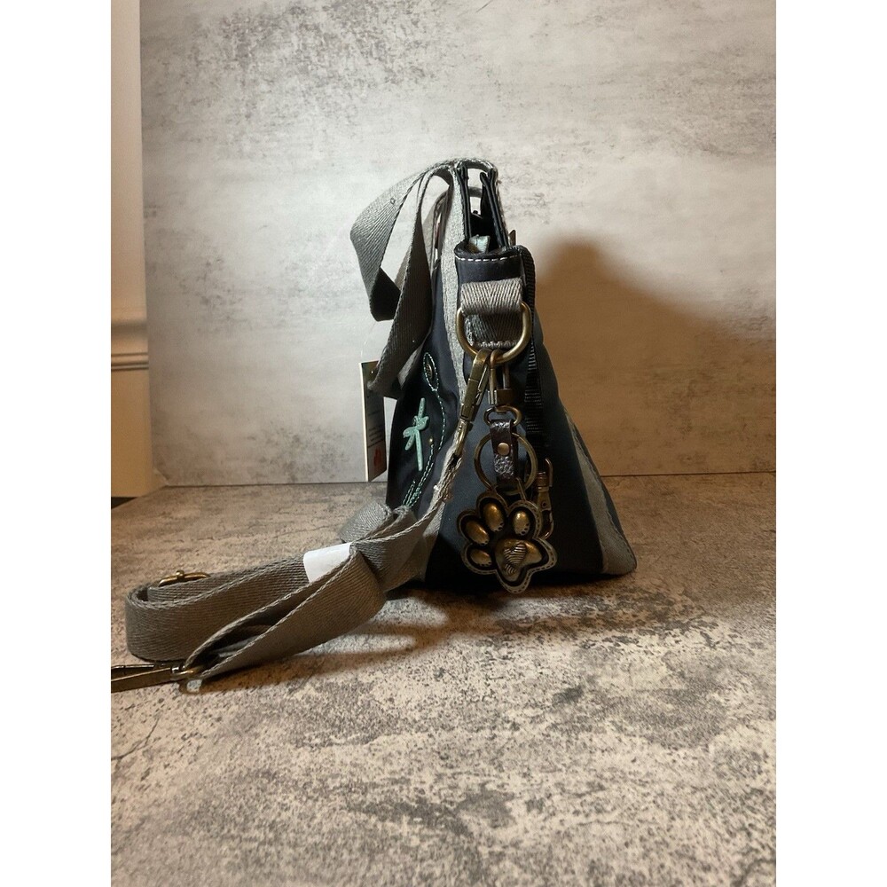 Chala Black Dragonfly RFID Venture Mini Carryall Tote Bag NWT - Picture 2 of 5